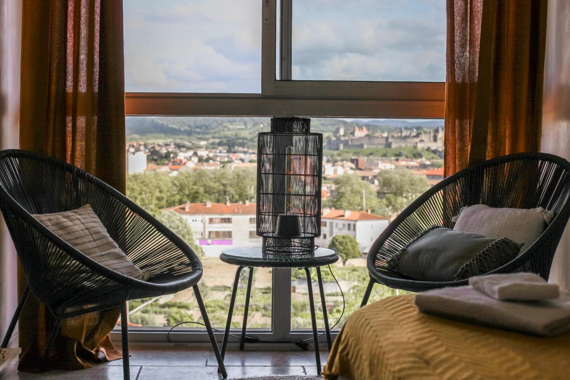 Studio Avec Parking Vue Sur La Cite De Carcassonne Exteriér fotografie
