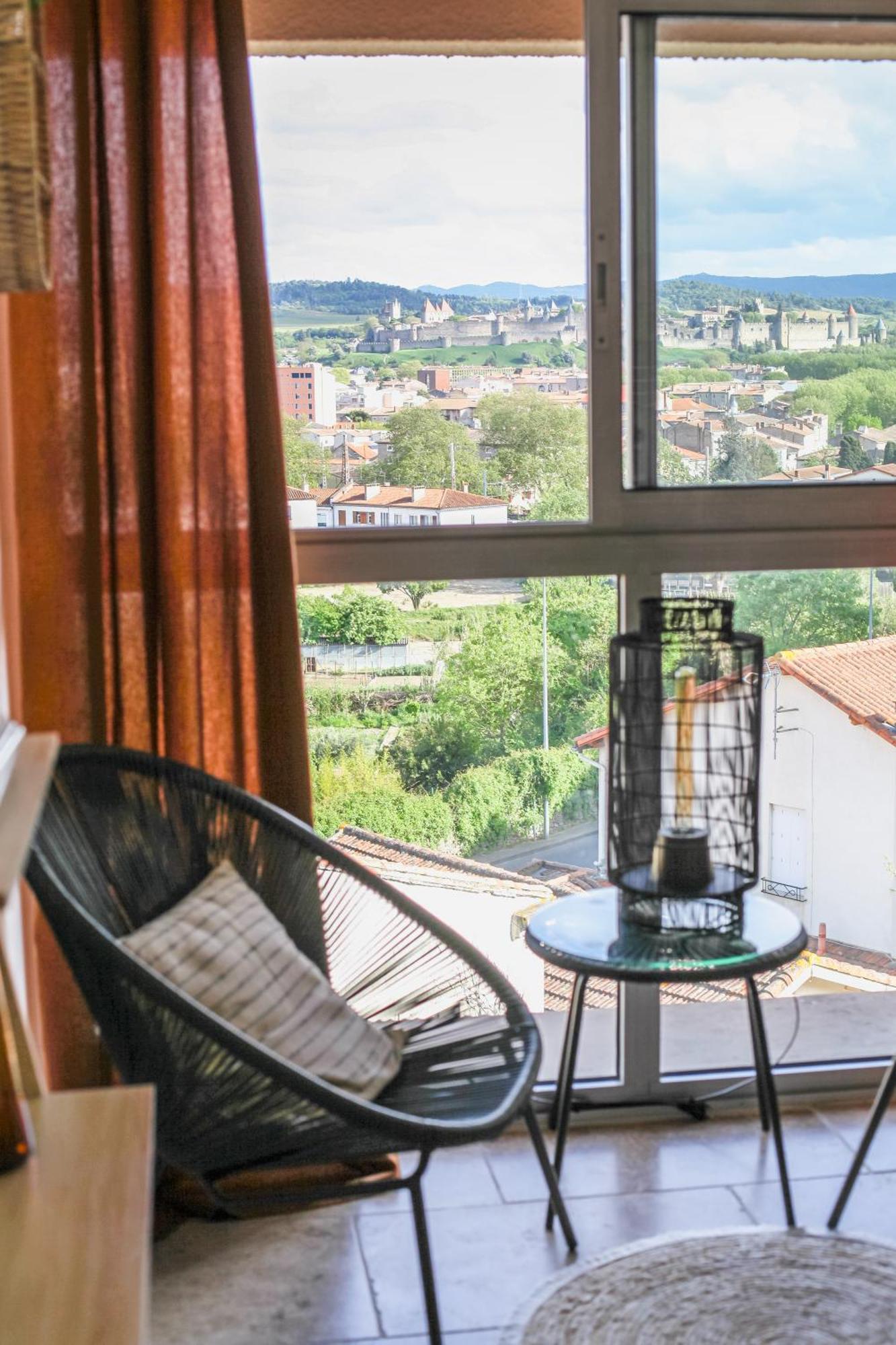 Studio Avec Parking Vue Sur La Cite De Carcassonne Exteriér fotografie